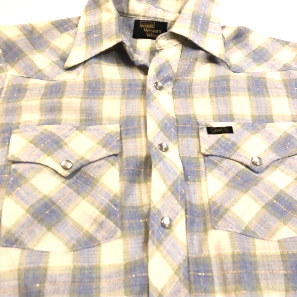 Vintage Montgomery Ward Western Wear Plaid Shirt
